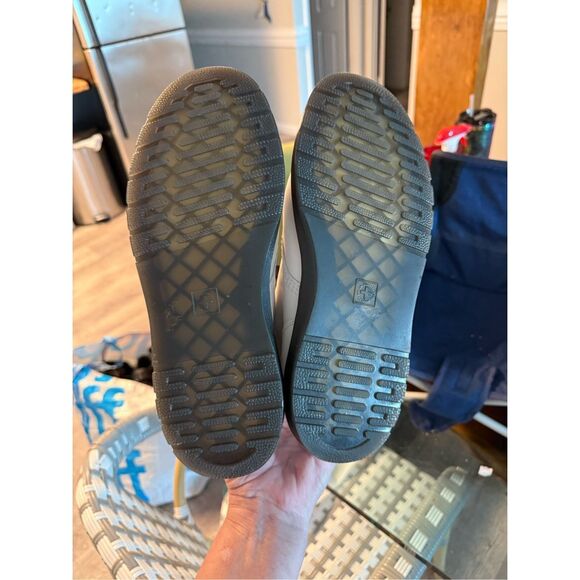 Dr. Martens Zavala White Lace Up Combat Boots sz 10 EUC - Picture 8 of 9